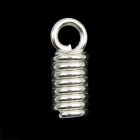 1703-0298-SL - Metal Spring Cord Connector 2.5MM Silver 100pcs 1703-0298-SL,Findings,Connectors,Cord end,Metal,Spring cord connector,2.5mm,Grey,Silver,Metal,100pcs,China,montreal, quebec, canada, beads, wholesale