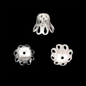 1704-0260-SL - disc Metal Bead Cap Bell 5X6MM Silver 100pcs 1704-0260-SL,1704-0,Metal,Bead Cap,Bell,5X6MM,Grey,Silver,Metal,100pcs,China,montreal, quebec, canada, beads, wholesale