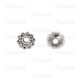 1704-0274-WH - Métal Chapeau de Perle Nickel Antique 6mm 100pcs 1704-0274-WH,Accessoires de finition,Chapeaux de perle,montreal, quebec, canada, beads, wholesale