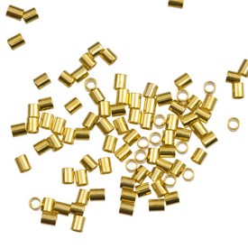 1705-0250-GL - Metal Crimp Tube 1.5X2MM Gold Nickel Free 500pcs 1705-0250-GL,Findings,Crimps,Tube,Metal,Crimp,Cylinder,Tube,1.5X2MM,Gold,Metal,Nickel Free,500pcs,China,montreal, quebec, canada, beads, wholesale