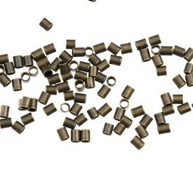 1705-0250-OXBR - Metal Crimp Tube 1.5X2MM Antique Brass Nickel Free 500pcs 1705-0250-OXBR,Metal,Crimp,Cylinder,Tube,1.5X2MM,Antique Brass,Metal,Nickel Free,500pcs,China,montreal, quebec, canada, beads, wholesale