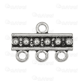 1705-0306-WH - Metal Multi-Rows Connector 3 Holes 19x12mm Antique Nickel With Designs 20pcs 1705-0306-WH,Findings,Connectors,Multi-rows,20pcs,Metal,Multi-Rows Connector,3 Holes,19x12mm,Grey,Antique Nickel,Metal,With Designs,20pcs,China,montreal, quebec, canada, beads, wholesale