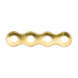 *1705-0312-GL - Metal Spacer Bar 4 Holes 3X11MM Gold 100pcs *1705-0312-GL,Findings,Spacers,Metal,Spacer Bar,4 Holes,3X11MM,Gold,Metal,100pcs,China,montreal, quebec, canada, beads, wholesale