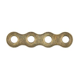 *1705-0312-OXBR - Metal Spacer Bar 4 Holes 3X11MM Antique Brass 100pcs *1705-0312-OXBR,Findings,Spacers,Metal,Spacer Bar,4 Holes,3X11MM,Antique Brass,Metal,100pcs,China,montreal, quebec, canada, beads, wholesale