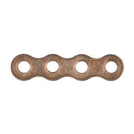 *1705-0312-OXCO - Metal Spacer Bar 4 Holes 3X11MM Antique Copper 100pcs *1705-0312-OXCO,Findings,Spacers,3X11MM,Metal,Spacer Bar,4 Holes,3X11MM,Brown,Antique Copper,Metal,100pcs,China,montreal, quebec, canada, beads, wholesale