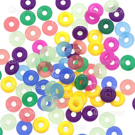1705-0332-MIX - Silicone Bead Stopper Bead Donut Spacer 6mm Mixed Color 2mm Hole 100pcs 1705-0332-MIX,Findings,Stopper beads,Bead,Stopper Bead,Plastic,Silicone,6mm,Round,Donut,Spacer,Mixed Color,2mm Hole,China,100pcs,montreal, quebec, canada, beads, wholesale