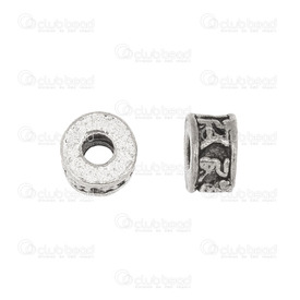 1705-0336 - Metal Bead Spacer Rondelle Tibetan Mantra 6x4mm Antique Nickel 2mm Hole 50pcs  Tibetan Style 1705-0336,Findings,Spacers,6X4MM,Bead,Spacer,Metal,Metal,6X4MM,Round,Rondelle,Tibetan Mantra,Grey,Antique Nickel,2mm Hole,montreal, quebec, canada, beads, wholesale
