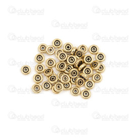 1705-0339-06GL - Metal Bead Spacer Washer 6x2mm Antique Gold With Groove 1mm Hole 50pcs 1705-0339-06GL,gold round beads,50pcs,Bead,Spacer,Metal,Metal,6X2MM,Round,Washer,Yellow,Antique Gold,With Groove,1mm Hole,China,montreal, quebec, canada, beads, wholesale
