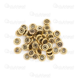 1705-0339-08GL - Metal Bead Spacer Washer 8x2mm Antique Gold With Groove 1.5mm Hole 50pcs 1705-0339-08GL,Findings,Metal,50pcs,Bead,Spacer,Metal,Metal,8X2MM,Round,Washer,Yellow,Antique Gold,With Groove,1.5mm hole,montreal, quebec, canada, beads, wholesale
