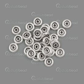 1705-0339-10WH - Metal Bead Spacer Washer 10x2.5mm Antique With Groove 2mm Hole 50pcs 1705-0339-10WH,Beads 6,Metal,50pcs,Bead,Spacer,Metal,Metal,10x2.5mm,Round,Washer,Grey,Antique,With Groove,2mm Hole,montreal, quebec, canada, beads, wholesale