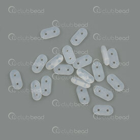 1705-0349-0108 - Silicone Bead Spacer 4.5x8.5x2mm 1mm hole (2) White Translucent 100pcs 1705-0349-0108,Findings,Spacers,Silicone,montreal, quebec, canada, beads, wholesale