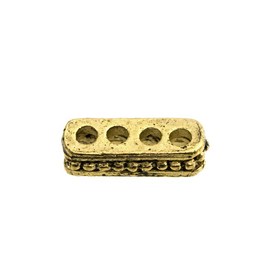 *1705-0502-GL - Metal Spacer 4 Holes 5X14MM Gold 50pcs *1705-0502-GL,Findings,Spacers,Metal,Spacer,4 Holes,5X14MM,Gold,Metal,50pcs,China,montreal, quebec, canada, beads, wholesale