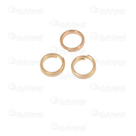 1706-0200-KC - Metal Anneau Double 5x0.7mm (22ga) Couleur Or KC 500pcs 1706-0200-KC,Accessoires de finition,Anneaux,montreal, quebec, canada, beads, wholesale