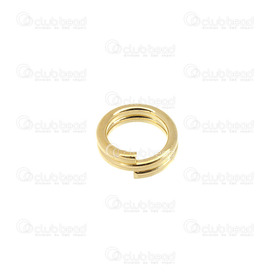 1706-0202-GL - Metal Split Ring 7mm Gold Wire Size 0.7mm-22ga 500pcs 1706-0202-GL,Findings,Rings,Split,7mm,Metal,Split Ring,7mm,Yellow,Gold,Metal,Wire Size 0.7mm,500pcs,China,montreal, quebec, canada, beads, wholesale