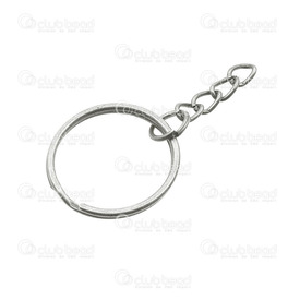 1706-0214-WH - Metal Split Ring 25mm Nickel With 1in. Chain 100pcs 1706-0214-WH,25MM,Metal,Metal,Split Ring,25MM,Grey,Nickel,Metal,With 1in. Chain,100pcs,China,montreal, quebec, canada, beads, wholesale