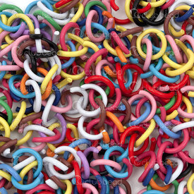 1707-0304-MIX - Métal Anneau Simple 8x1.2mm (16ga) Couleur Mix 250pcs 1707-0304-MIX,Accessoires de finition,Anneaux,Simples,montreal, quebec, canada, beads, wholesale