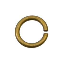 1707-0400-04 - Aluminium Jump Ring 1.2X8MM Satin Brass 100pcs 1707-0400-04,montreal, quebec, canada, beads, wholesale