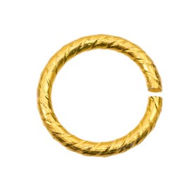 *1707-0404-10 - Aluminium Jump Ring Twisted 1.8X15MM Gold 100pcs *1707-0404-10,Aluminium,Jump Ring,Twisted,1.8X15MM,Yellow,Gold,Metal,100pcs,China,Dollar Bead,montreal, quebec, canada, beads, wholesale
