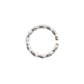1707-0604-WH - Brass Jump Ring Twisted 8x1.2MM-18ga Nickel 250pcs 1707-0604-WH,Findings,Rings,250pcs,Brass,Jump Ring,Twisted,8MM,Grey,Nickel,Metal,250pcs,China,montreal, quebec, canada, beads, wholesale