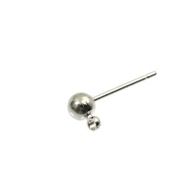 1708-0308-WH - Metal Earring Ball Stud With Ring 4MM Nickel Nickel Free 50pcs 1708-0308-WH,Findings,Earrings,4mm,Metal,Earring Ball Stud,With Ring,4mm,Grey,Nickel,Metal,Nickel Free,50pcs,China,montreal, quebec, canada, beads, wholesale