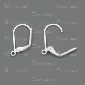1708-0322-SL - Métal Boucle D\'oreille à Levier 12X18MM Couleur Argent 50pcs 1708-0322-SL,d.c,montreal, quebec, canada, beads, wholesale