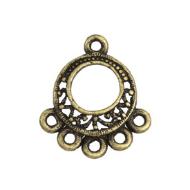 1708-0400-OXBR - Metal Part Circle With Loops 18X20MM Antique Brass 20pcs 1708-0400-OXBR,montreal, quebec, canada, beads, wholesale