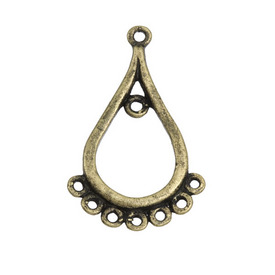 1708-0406-OXBR - Metal Part Drop With Loops 18X28MM Antique Brass 20pcs 1708-0406-OXBR,Findings,Earrings,Decorative parts,Part,Metal,Metal,18X28MM,Drop,Drop,With Loops,Brass,Antique,China,20pcs,montreal, quebec, canada, beads, wholesale