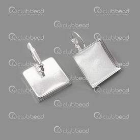 1708-2000-SL - Metal Bezel Cup Leverback Earring Square 20mm Silver 10pcs 1708-2000-SL,Findings,Earrings,Leverback,Silver,Metal,Bezel Cup Leverback Earring,Square,20MM,Grey,Silver,Metal,10pcs,China,montreal, quebec, canada, beads, wholesale