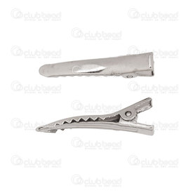 1709-0202-2 - Metal Aligator Clip 32MM No Hole Nickel 100pcs 1709-0202-2,Findings,Hair clips,montreal, quebec, canada, beads, wholesale