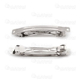 1709-0236 - Metal Barrette, 76x9mm with two holes nickel free nickel 20pcs 1709-0236,Findings,Hair clips,montreal, quebec, canada, beads, wholesale