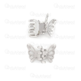 1709-0238 - Metal Hair Butterfly Clip 21x14x14mm Natural 25pcs 1709-0238,Findings,montreal, quebec, canada, beads, wholesale