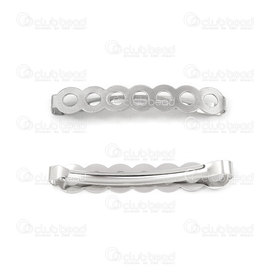 1709-0258 - Metal Hair Clip Nickel 6 cm with Round Design 20pcs 1709-0258,montreal, quebec, canada, beads, wholesale