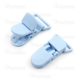 1709-0900-3556 - Plastic Pacifier clip 21x35mm Blue Grey With Loop 1pc  Ideal for chew beads jewelry 1709-0900-3556,For teething jewelry,Clip,Plastic,Pacifier clip,21x35MM,Blue,Blue Grey,Plastic,With Loop,1pc,China,Ideal for chew beads jewelry,montreal, quebec, canada, beads, wholesale
