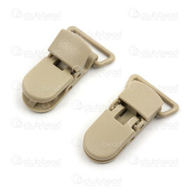 1709-0900-3860 - Plastic Pacifier clip 16x38mm Khaki With Loop Ideal for chew beads jewelry 1pc 1709-0900-3860,For teething jewelry,Clip,montreal, quebec, canada, beads, wholesale