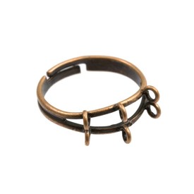 1711-0130-OXCO - Metal Finger Ring Adjustable size 18mm Diameter Antique Copper 6 Loops 10pcs 1711-0130-OXCO,Clearance by Category,Metal,18mm Diameter,Metal,Finger Ring Adjustable size,18mm Diameter,Brown,Antique Copper,Metal,6 Loops,10pcs,China,montreal, quebec, canada, beads, wholesale
