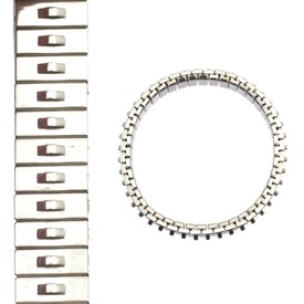1711-0200 - Metal Expandable Bracelet 1 Row Nickel 1pc 1711-0200,Findings,Bracelets,Metal,Metal,Expandable Bracelet,1 Row,Grey,Nickel,Metal,1pc,China,montreal, quebec, canada, beads, wholesale