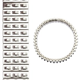 1711-0202 - Metal Expandable Bracelet 3 Rows Nickel 1pc 1711-0202,Findings,Bracelets,Metal,Expandable Bracelet,3 Rows,Grey,Nickel,Metal,1pc,China,montreal, quebec, canada, beads, wholesale