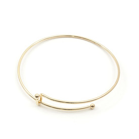 1711-0250-GL - Metal Expandable Wire Charm Bracelet Round 63mm Gold 1pc USA 1711-0250-GL,Metal,1pc,Metal,Expandable Wire Charm Bracelet,Round,Round,63MM,Gold,Metal,1pc,USA,montreal, quebec, canada, beads, wholesale