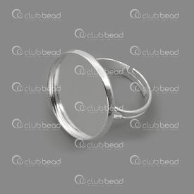 1711-2000-SL - Brass Bezel Cup Ring 20mm Round Silver Adjustable size 6.5+ 10pcs 1711-2000-SL,Cabochons,Settings for cabochons,Rings,Brass,Bezel Cup Ring,Round,20MM,Grey,Silver,Metal,Adjustable size 6.5+,10pcs,China,montreal, quebec, canada, beads, wholesale