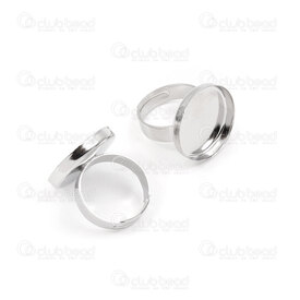 1711-2005-20 - Brass Bezel Cup Ring 20mm With 3mm Border Round Nickel Adjustable size 6.5+ 10pcs 1711-2005-20,Cabochons,10pcs,Brass,Bezel Cup Ring,With 3mm Border,Round,20MM,Grey,Nickel,Metal,Adjustable size 6.5+,10pcs,China,montreal, quebec, canada, beads, wholesale