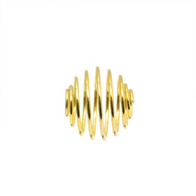 *1713-0010-100 - Iron Lantern Spiral Cage 12MM Gold 100pcs *1713-0010-100,Findings,Bead cages,Lantern,Metal,Iron,12mm,Spiral Cage,Gold,China,100pcs,montreal, quebec, canada, beads, wholesale