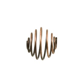 1713-0020 - Iron Lantern Spiral Cage 15MM Antique Copper 10pcs 1713-0020,Findings,Bead cages,Lantern,Metal,Iron,15MM,Spiral Cage,Brown,Copper,Antique,China,10pcs,montreal, quebec, canada, beads, wholesale