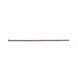 A-1714-0124 - Metal Head Pin 38mm Antique Copper Wire Size 0.7mm-22GA 200pcs A-1714-0124,Metal,Head Pin,38MM,Brown,Antique Copper,Metal,Wire Size 0.7mm,200pcs,China,montreal, quebec, canada, beads, wholesale