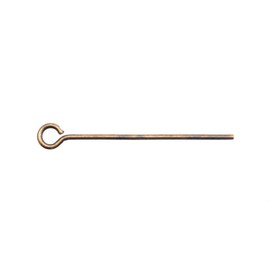 A-1714-0214 - Metal Eye Pin 25MM Antique Copper Wire Size 0.7mm-22GA 5x100pcs A-1714-0214,Findings,5x100pcs,Antique Copper,Metal,Eye Pin,25MM,Brown,Antique Copper,Metal,Wire Size 0.7mm,5x100pcs,China,montreal, quebec, canada, beads, wholesale