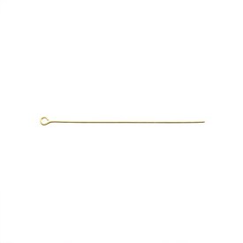 A-1714-0232 - Metal Eye Pin 50MM Gold Wire Size 0.7mm-22GA 200pcs A-1714-0232,Findings,Pins,Eye pins,Metal,Eye Pin,50MM,Gold,Metal,Wire Size 0.7mm,200pcs,China,montreal, quebec, canada, beads, wholesale
