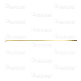 1714-0332 - Metal Ball pin 65mm Gold Wire Size 0.7mm-22GA 200pcs 1714-0332,Findings,Pins,Metal,Ball Pin,65MM,Yellow,Gold,Metal,Wire Size 0.7mm,200pcs,China,montreal, quebec, canada, beads, wholesale