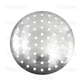 1716-0002-WH - Aluminium Mesh Dome Round 28MM Nickel 50pcs 1716-0002-WH,Clearance by Category,Findings,montreal, quebec, canada, beads, wholesale