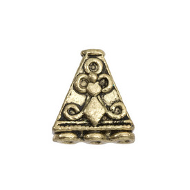 1717-0100-OXGL - Metal Connector Triangle Fancy 14X15MM Antique Gold 1 to 3 Holes 10pcs 1717-0100-OXGL,Connector,Metal,Metal,14X15MM,Triangle,Triangle,Fancy,Gold,Antique,1 to 3 Holes,China,10pcs,montreal, quebec, canada, beads, wholesale