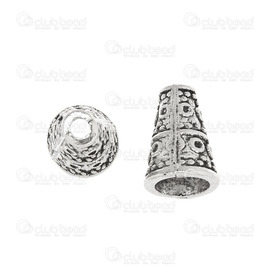 1717-0108 - Metal Cone With Dots 7X10MM Antique Nickel 50pcs 1717-0108,Findings,Cones,50pcs,Cone,Metal,Metal,7X10MM,With Dots,Antique Nickel,China,50pcs,montreal, quebec, canada, beads, wholesale