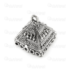 1717-0110 - Metal Tassel Connector Fancy Pyramid 21X25MM Antique Nickel 4pcs 1717-0110,pos,Metal,4pcs,Metal,Tassel Connector,Fancy Pyramid,21x25mm,Grey,Antique Nickel,Metal,4pcs,China,montreal, quebec, canada, beads, wholesale